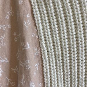 Multi-media cream and light rose sweater from Anthropology.